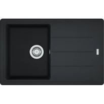 Franke Basis - Evier à encastrer / 780 x 500 mm / 1 bassin / Onyx / Réversible