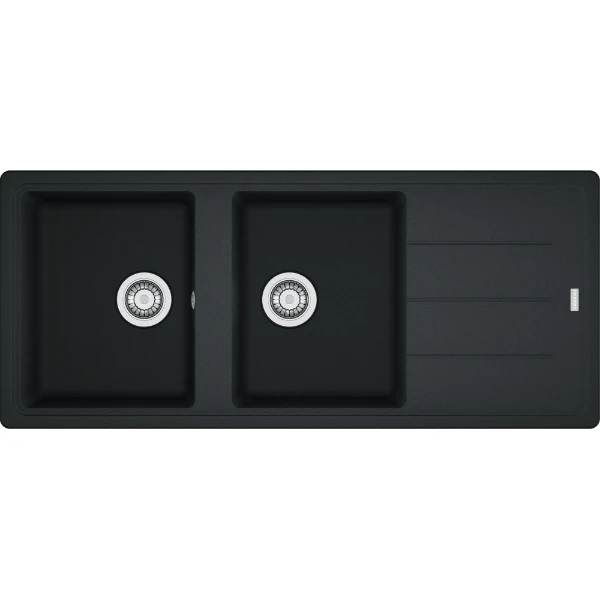 Franke Basis - évier à encastrer / 1160 x 500 mm / 2 bassins / Onyx / Réversible
