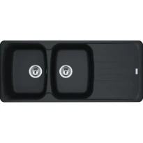 Franke Antea - évier à encastrer / 1160 x 500 mm/ 2 bassins / Onyx / réversible
