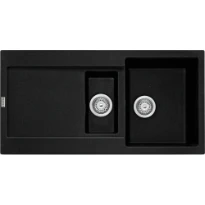 Franke Maris - Evier à encastrer / 970 x 500 mm / 1+1/2 bassin / Onyx /