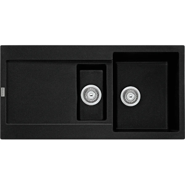 Franke Maris inbouwspoeltafel 970 x 500 mm - 1 + 1/2 bak - Onyx - omkeerbaar