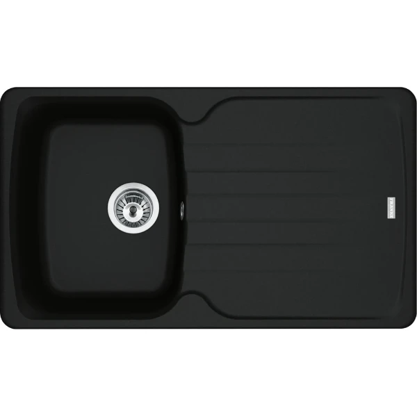 Franke Antea - évier à encastrer / 860 x 500 mm / 1 bassin / Noir Mat / Réversible