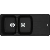 Franke Antea - évier à encastrer / 1160 x 500 mm / 2 bassins / Noir Mat / Réversible