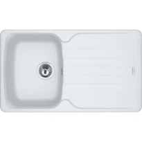 Franke Antea - Evier à encastrer / 860 x 500  mm/ 1 bassin / Blanc Metallisé /