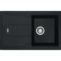 Franke Bali - Evier à encastrer / 780 x 500 mm / 1 bassin / Onyx / Réversible
