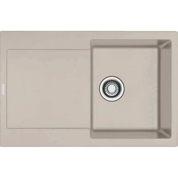 Franke Maris inbouwspoeltafel 780 x 500 mm - 1 bak - koffie room - omkeerbaar
