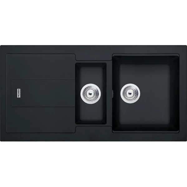 Franke Bali - évier à encastrer / 970 x 500 mm / 1+1/2 bassin / Onyx / réversible