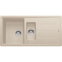 Franke Basis - Evier à encastrer / 970 x 500 mm / 1+1/2 bassin / Café Crême / Réversible