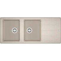Franke Basis - Evier à encastrer / 1160 x 500 mm / 2 bassins / Café Crême / Réversible