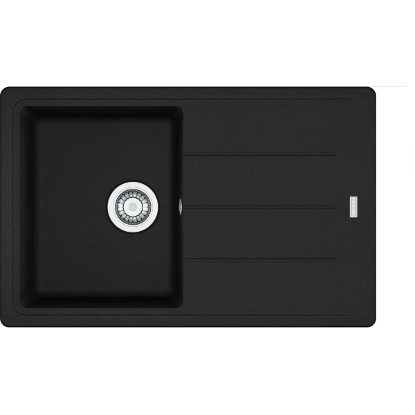 Franke Basis - évier à encastrer / 780 x 500 mm / 1 bassin / Noir Mat / Réversible