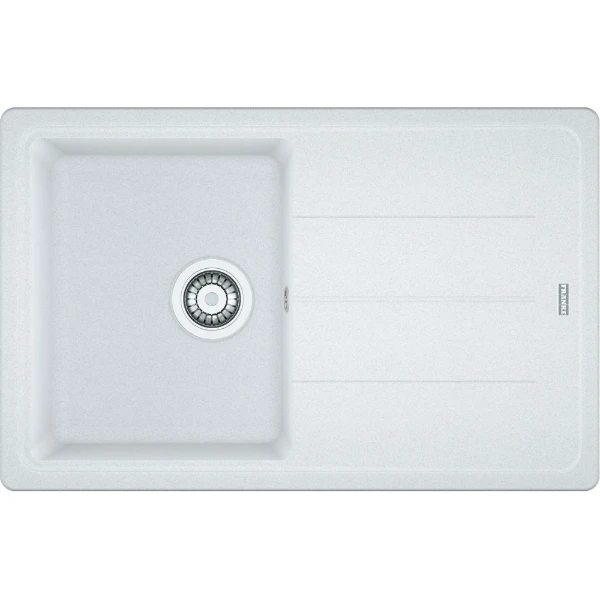 Franke Basis inbouwspoeltafel 780 x 500 mm - 1 bak - metaal wit - omkeerbaar