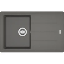 Franke Basis - Evier à encastrer / 780 x 500 mm / 1 bassin / Gris Pierre /