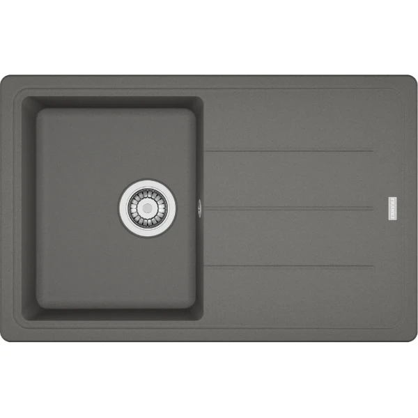 Franke Basis - Evier à encastrer / 780 x 500 mm / 1 bassin / Gris Pierre /