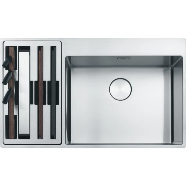 Franke Box Center / évier à affleurer / 860 x 510  mm/ 2 bassins / Lisse /