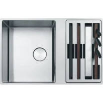Franke Box Center / évier à affleurer / 860 x 510 mm / 2 bassins / Lisse /