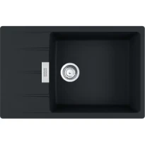 Franke Centro - Evier à encastrer / 780 x 500 mm / 1 bassin / Noir Mat / Réversible