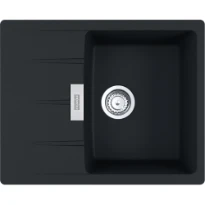 Franke Centro - évier à encastrer / 620 x 500 mm / 1 bassin / Noir Mat / Réversible