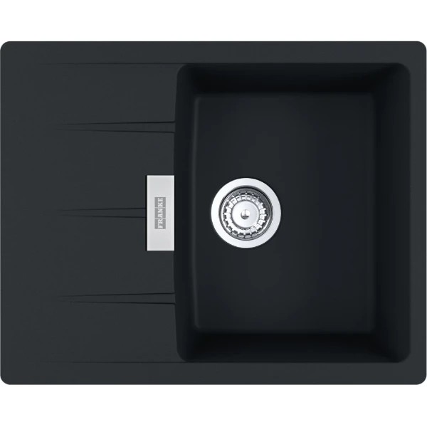 Franke Centro - évier à encastrer / 620 x 500 mm / 1 bassin / Noir Mat / Réversible