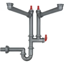 Franke Acces Set d’évacuation gain de place pour 2 bassins