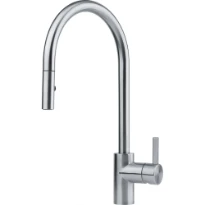 Franke Eos Neo - Mitigeur à bec extractible / Side lever / Inox