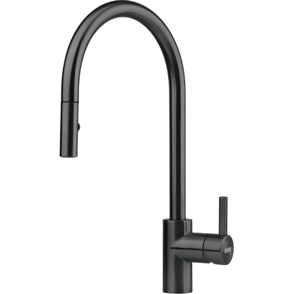 Franke Eos Neo - Mitigeur à bec extractible / Side lever / Noir industriel