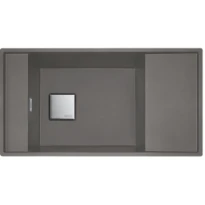 Franke Fresno - Evier à afleurer/à sous-encaster / 860 x 458 mm / 1 bassin / Gris Pierre / Réversible