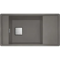 Franke Fresno - Evier à encastrer / 877 x 495 mm / 1 bassin / Gris pierre / Réversible
