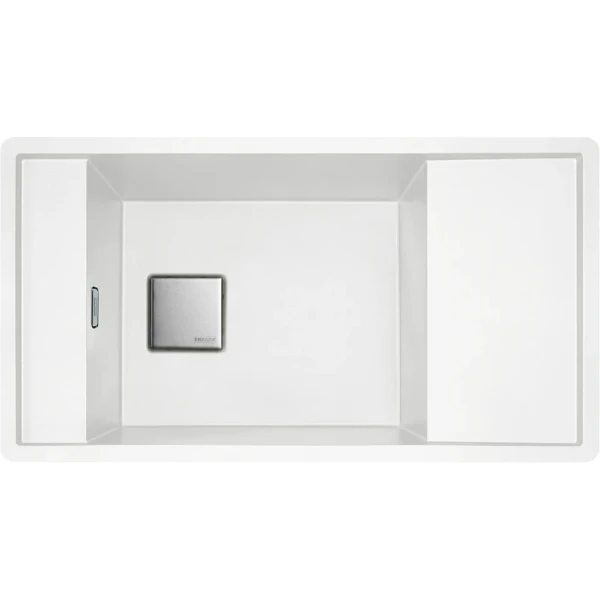 Franke Fresno - évier à encastrer / 877 x 495 mm / 1 bassin / Blanc métallisé / Réversible