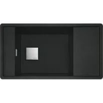 Franke Fresno - Evier à encastrer / 877 x 495 mm / 1 bassin / Noir mat / Réversible