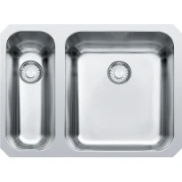 Franke Largo - évier à sous-encastrer / 575 x 420 mm/ 1+1/2 bassin / Lisse / Grand bassin à droite