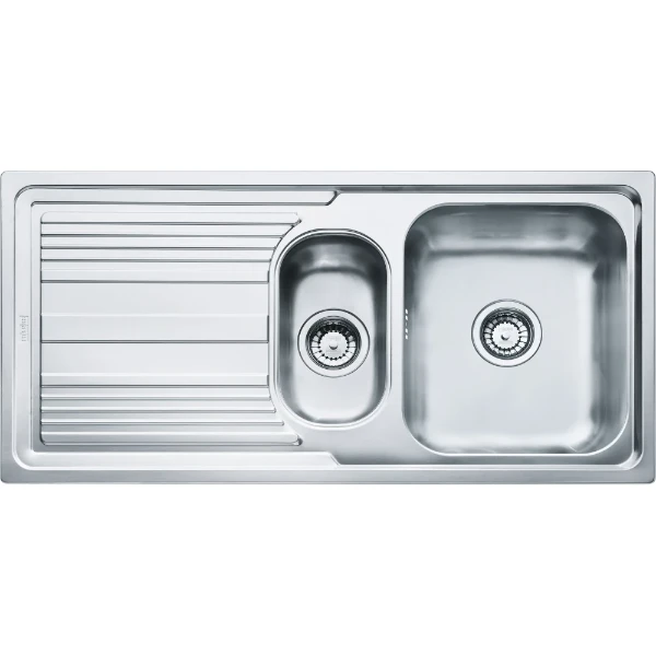 Franke Logica Line inbouwspoeltafel 1000 x 500 mm - 1 + 1/2 bak - glad