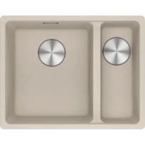 Franke Maris - évier à sous-encaster / 553 x 433 mm / 2 bassins / Grand bassin à gauche / Café Crème