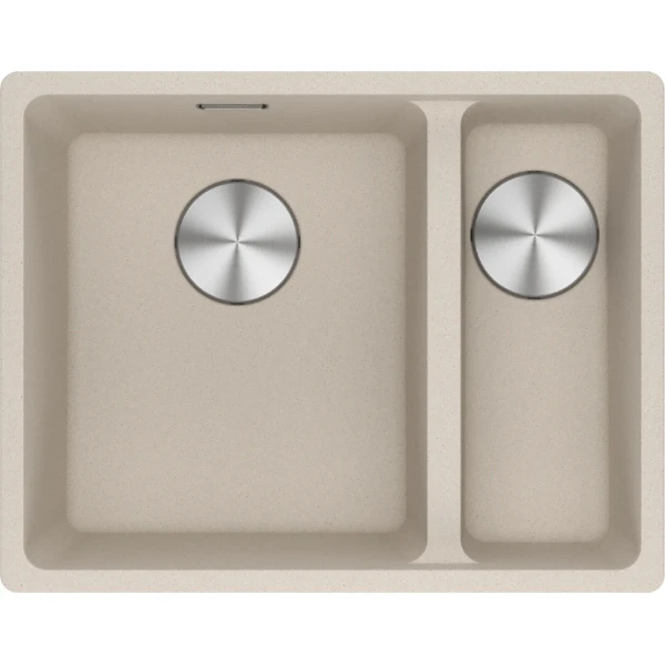 Franke Maris onderbouw spoeltafel 553 x 433 mm - 2 bakken - grote bak links - koffie room