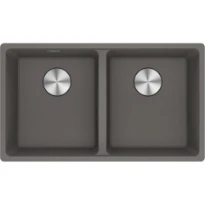 Franke Maris - Evier  sous-encaster / 753 x 433 mm / 2 bassins / Gris Pierre