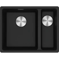 Franke Maris - Evier à affleurer / 553 x 433 mm / 2 bassins / Grand bassin à gauche / Onyx