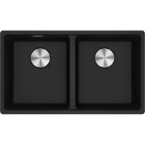 Franke Maris - Evier à affleurer / 753 x 433 mm / 2 bassins / Onyx