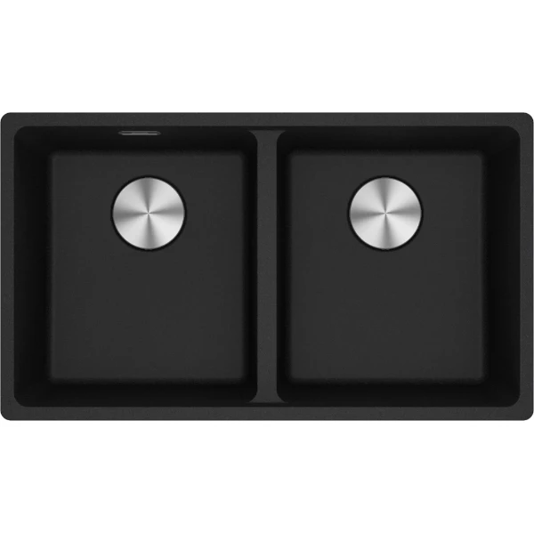 Franke Maris - Evier à affleurer / 753 x 433 mm / 2 bassins / Onyx