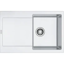 Franke Maris - Evier à encastrer / 780 x 500 mm / 1 bassin / Blanc metallisé / Réversible