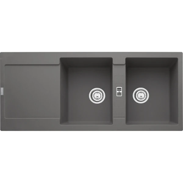 Franke Maris - Evier à encastrer / 1160 x 500 mm / 2 bassins / Gris pierre / Réversible