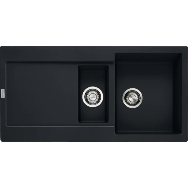 Franke Maris - évier à encastrer / 970 x 500 mm / 1+1/2 bassin / Noir mat /
