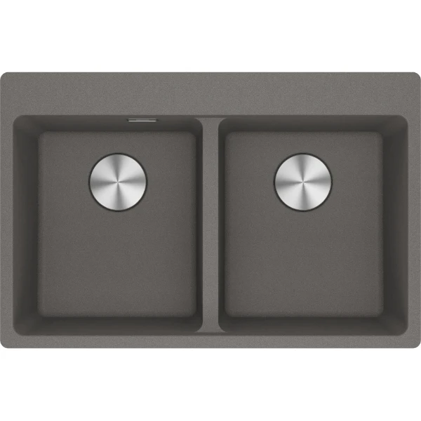 Franke Maris - Evier à encastrer / 760 x 500 mm / 2 bassins / Gris Pierre
