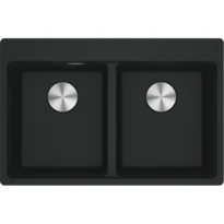 Franke Maris - Evier à encastrer / 760 x 500 mm / 2 bassins / Noir Mat