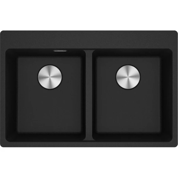 Franke Maris - évier à encastrer / 760 x 500 mm / 2 bassins / Onyx