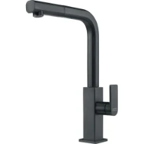 Franke Mythis - Mitigeur à bec extractible / Side lever / Noir industriel