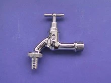 Schlosser 1730 robinet de service double 3/4 M - chromé mat