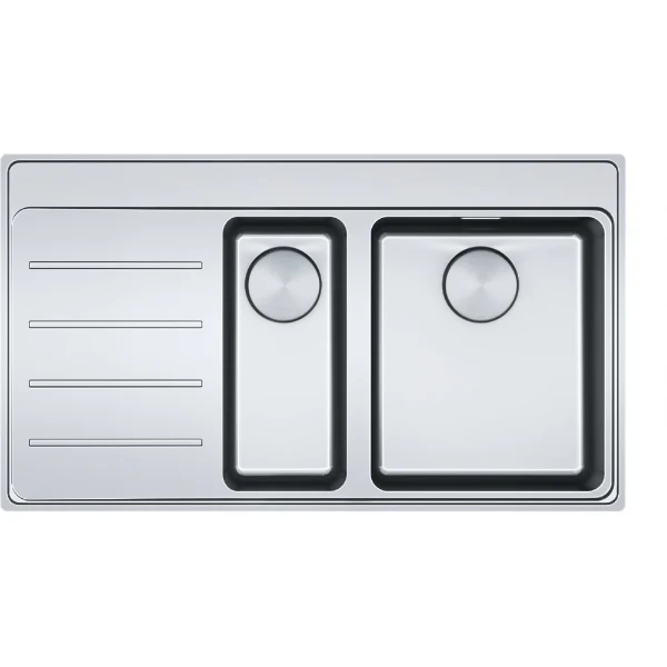 Franke Mythos vlakbouw slimtop 860 x 520 mm - 1 + 1/2 bak - glad