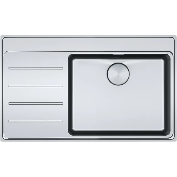 Franke Mythos vlakbouw slimtop 860 x 520 mm - 1 bak - glad