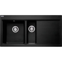 Franke Mythos - évier à encastrer / 1000 x 515 mm / 1+1/2 bassin / Onyx / égouttoir à droite