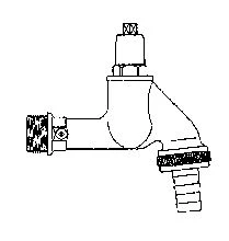 Schlosser 1733 robinet de service double 1/2 M - à clé - chromé