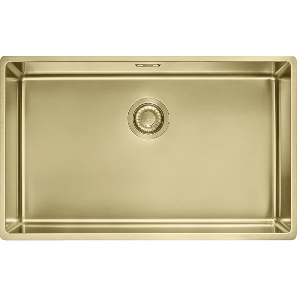 Franke MYTHOS MASTERPIECE - Cuve à affleurer/à sous-encastrer / 720 x 450 mm / Vidage manuel / Reflet d'Or